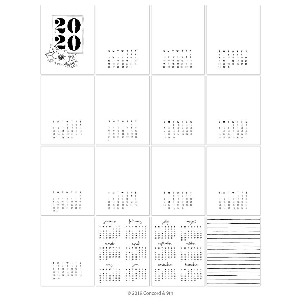 2020 Printed Calendar*
