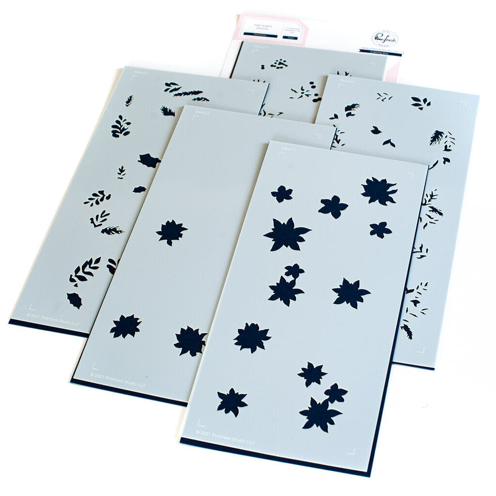 Poinsettia layering stencil set - RETIRING