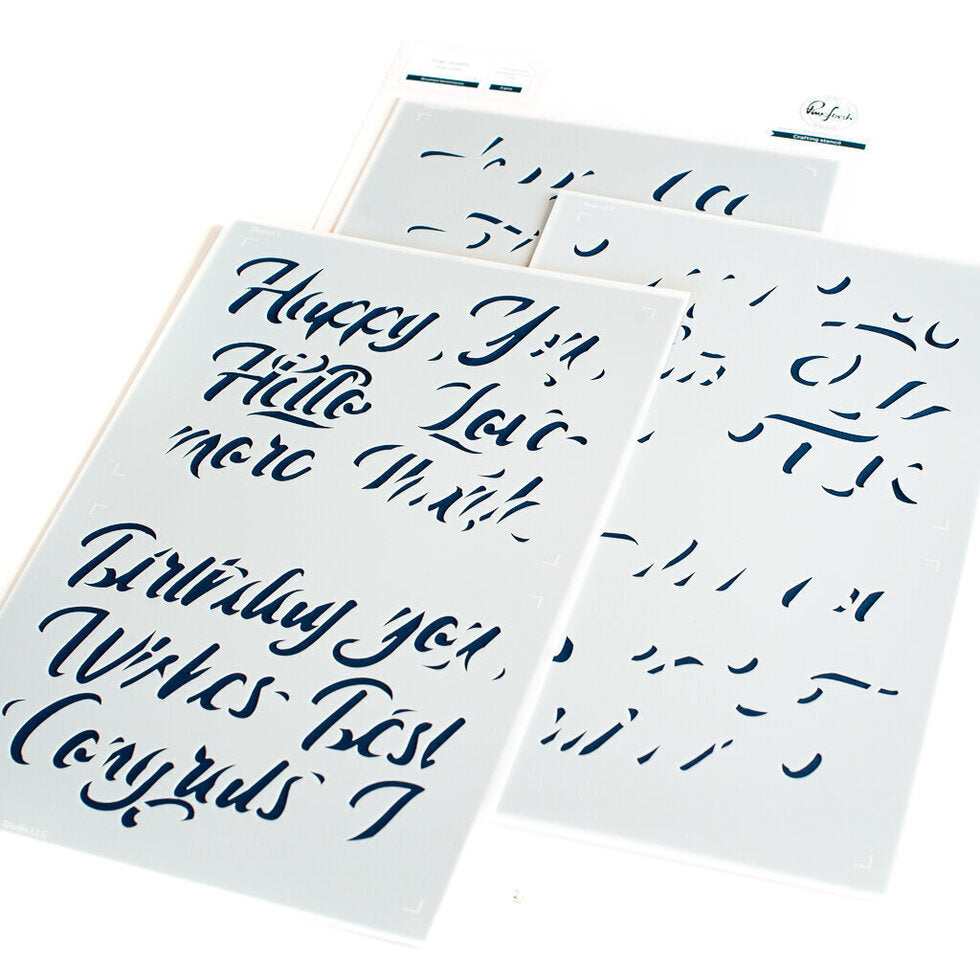 Brushed Sentiments layering stencils - RETIRING