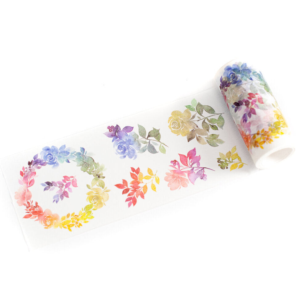 Rainbow Floral Washi