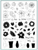 Ensemble de tampons Fleurs fabuleuses