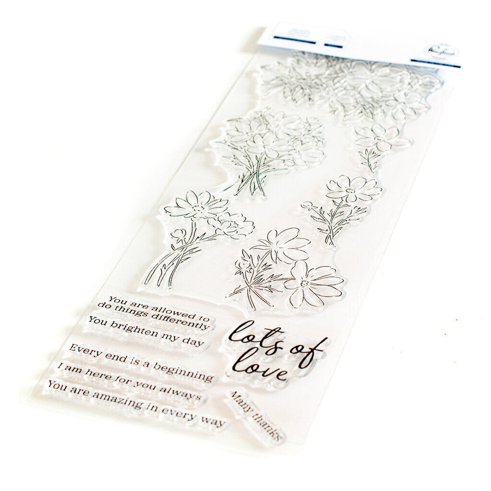 Timbre de fleurs fantaisistes