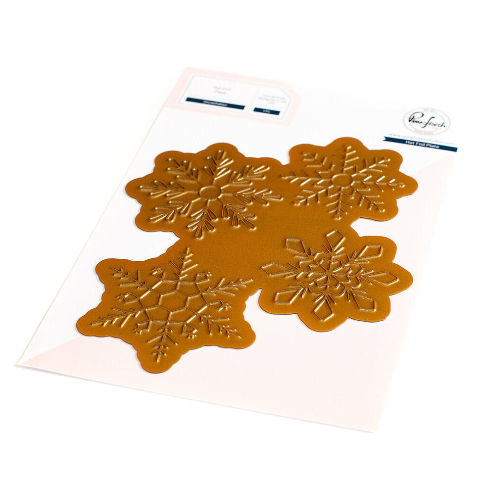 Feuille chaude de flocons de neige