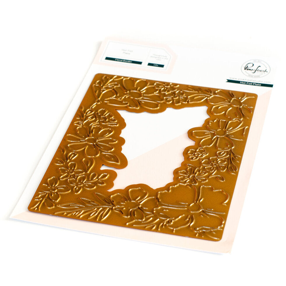 Feuille chaude à bordure florale