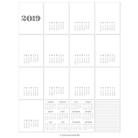 2019 Calendar