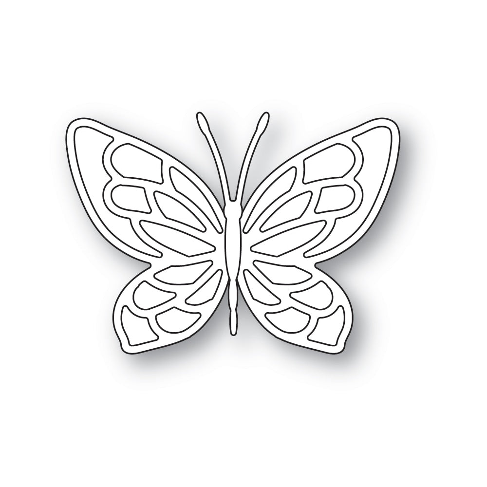 Petit papillon et fond de vitrail