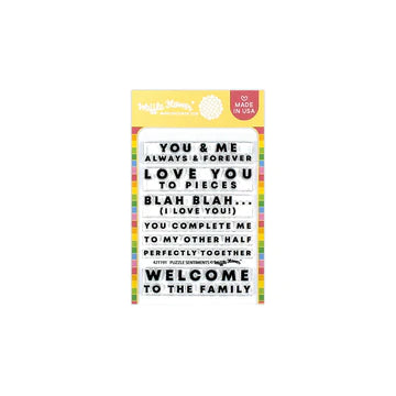 Jeu de tampons Puzzle Sentiments
