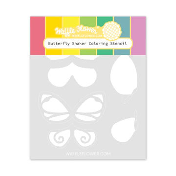 Butterfly Shaker Coloring Stencil