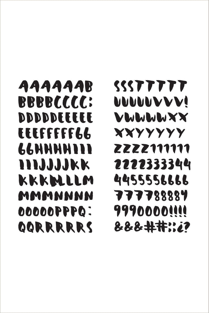 Alphabet puffy stickers reflection collection*