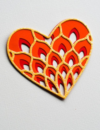 Ensemble de couches de coeur de pétale