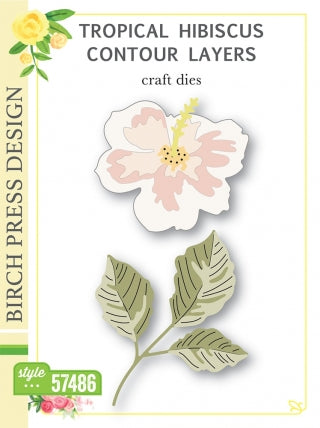 Couches de contour d'hibiscus tropical