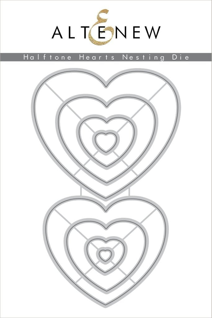 Ensemble de matrices de nidification coeurs demi-teintes