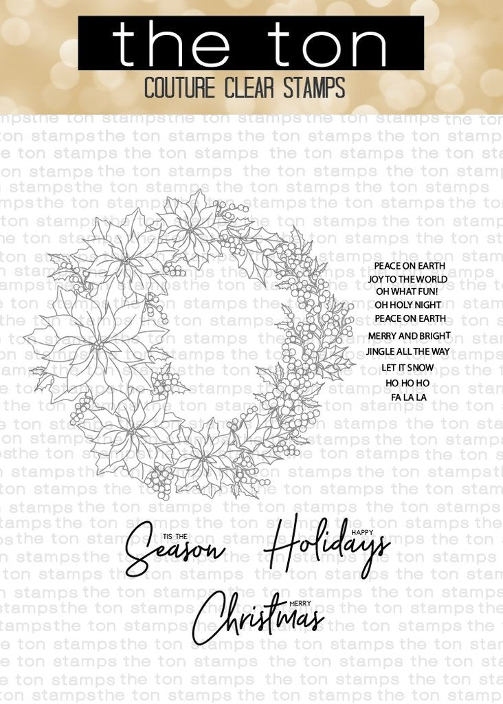 Couronne de poinsettias