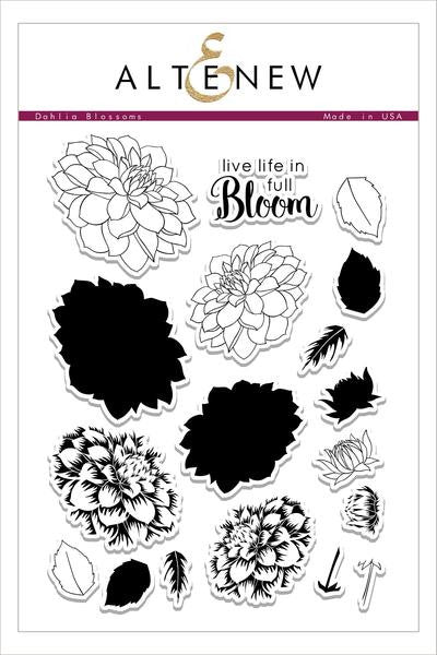 Ensemble de tampons Fleurs de dahlia