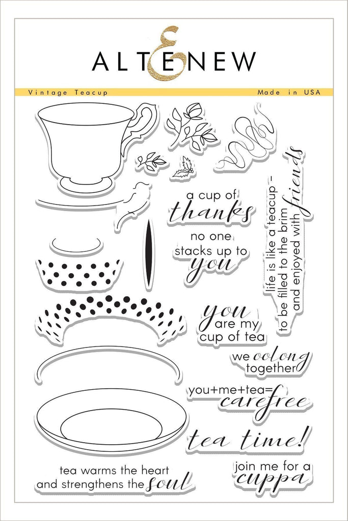 Vintage Teacups Stamp Set