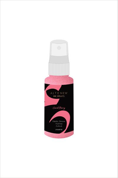 Coral Berry Metallic Shimmer Ink Spray*