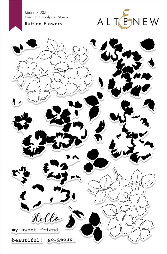 Set de tampons Fleurs ébouriffées