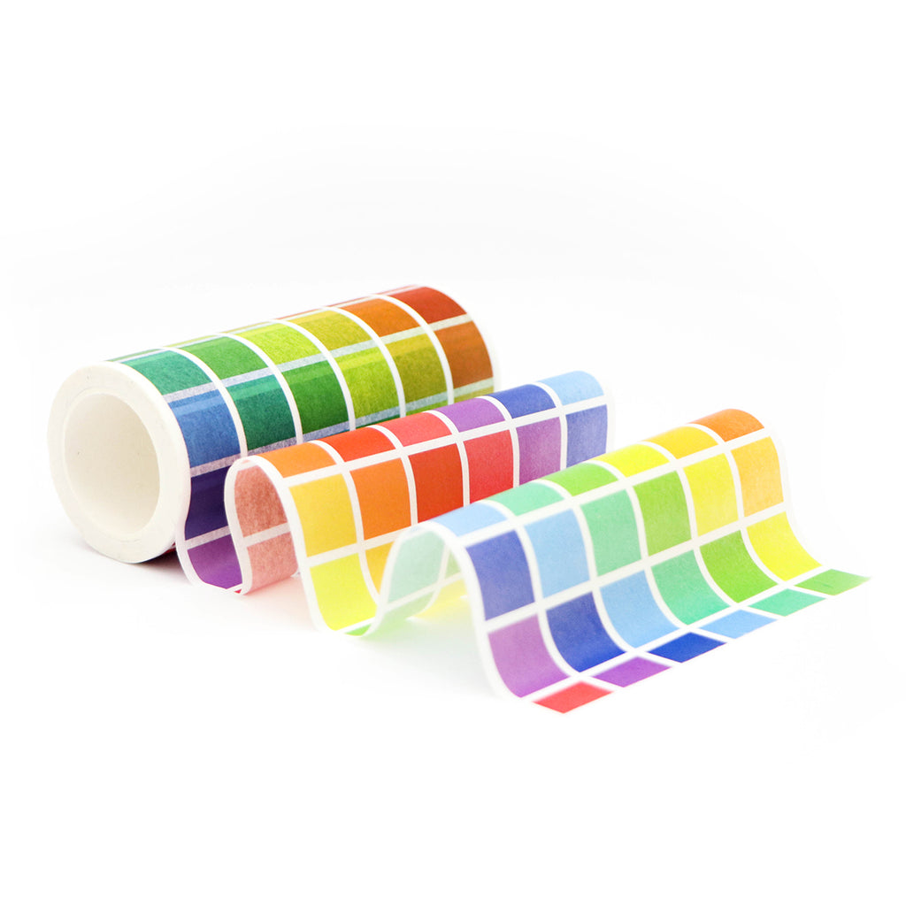 Bande Washi géo arc-en-ciel