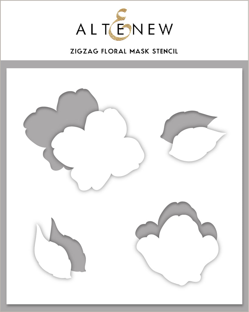 Pochoir de masque floral Zig Zag