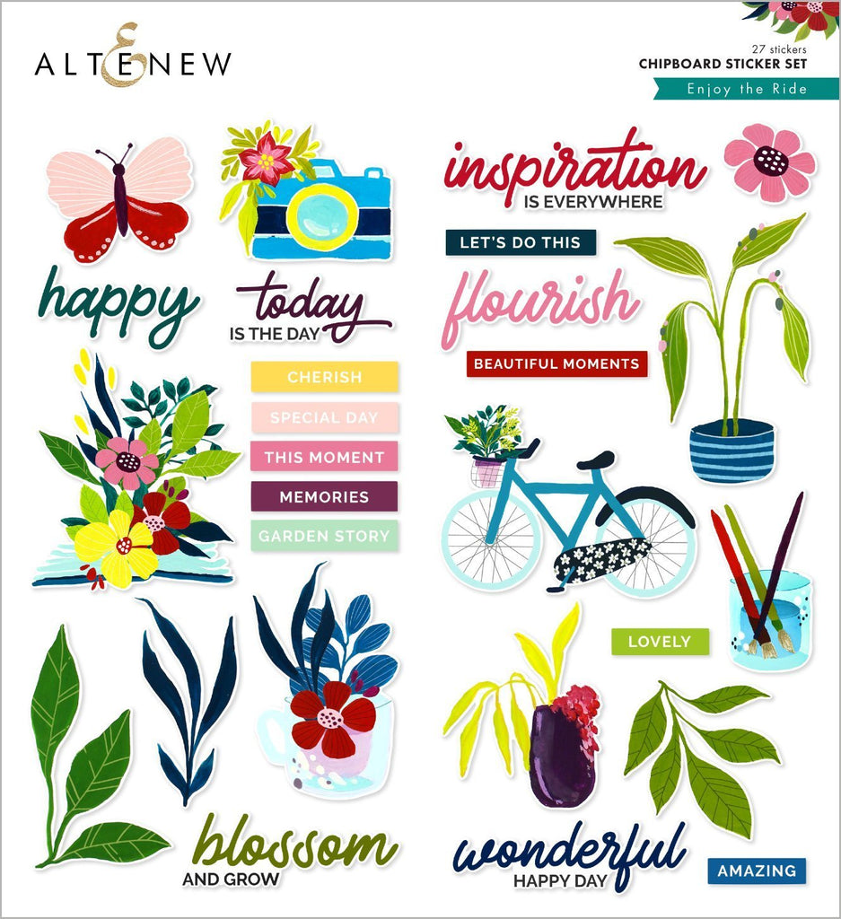 Enjoy the Ride Chipboard Sticker Set - RETIRING*