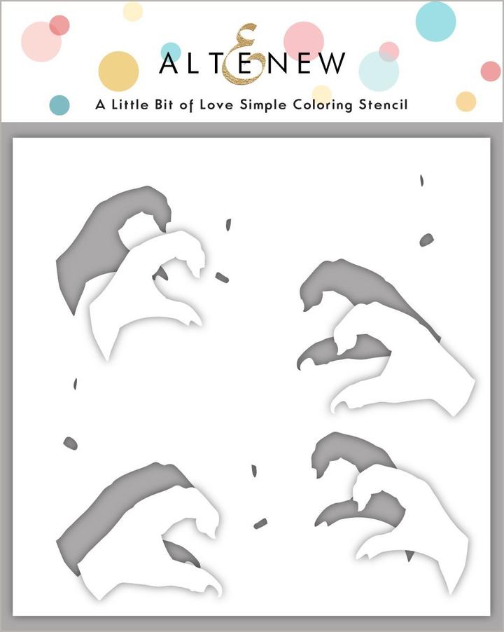 Pochoir à colorier simple Un peu d'amour