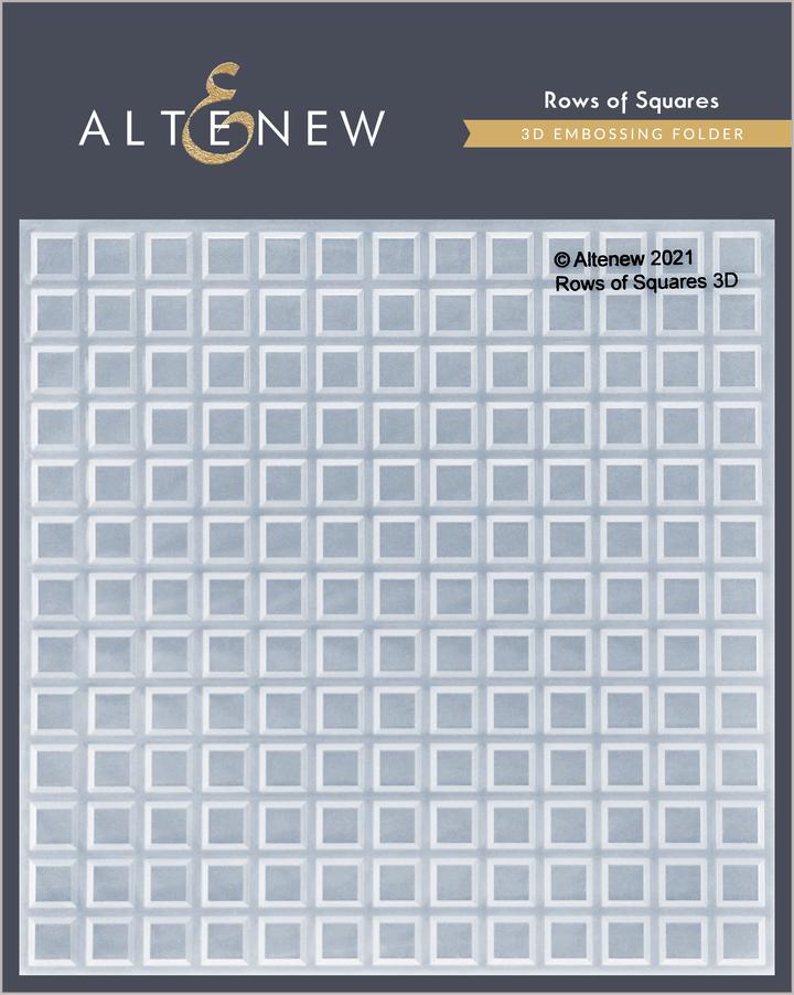 Rows of Squares 3D Embossing Folder