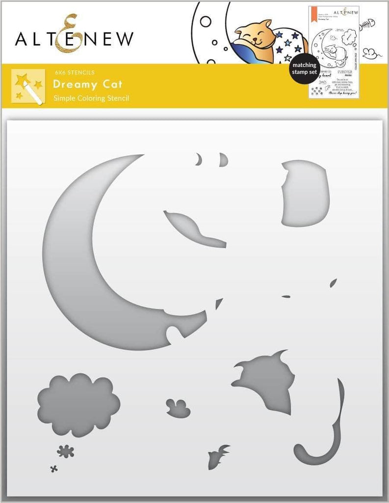 Pochoir de coloriage simple chat rêveur
