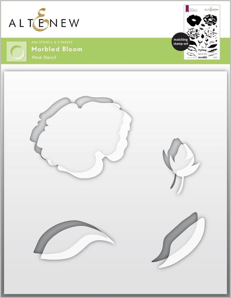 Pochoir de masque de floraison marbré