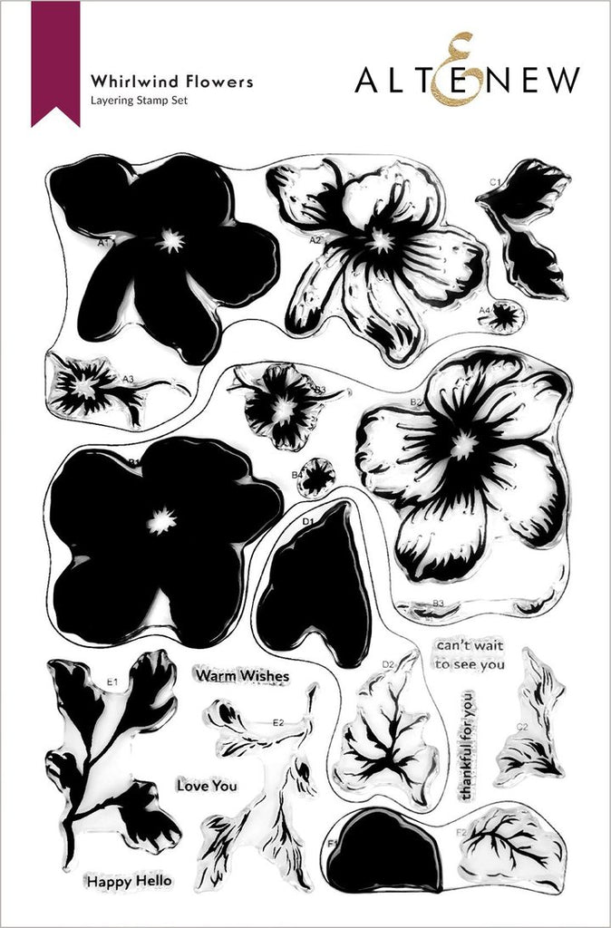 Ensemble de tampons Fleurs tourbillonnantes