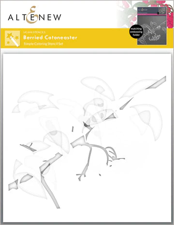 Berried Cotoneaster Simple Coloring Stencil Set (4 in 1)