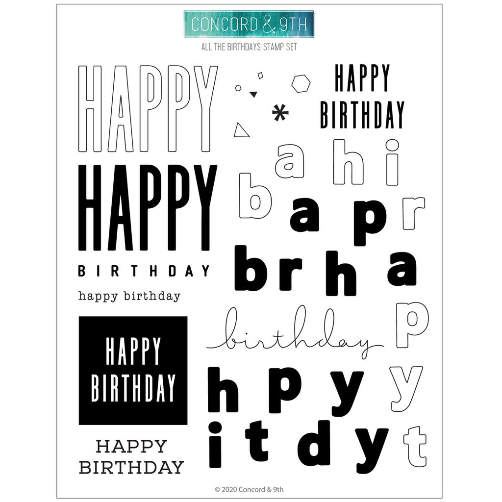 Ensemble de tampons Tous les anniversaires
