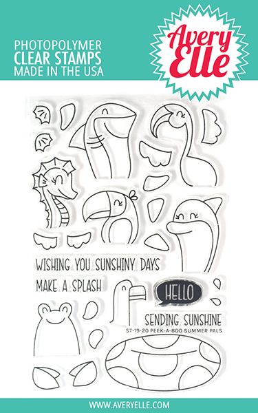 Peek-a-boo Summer Pals Clear Stamps*