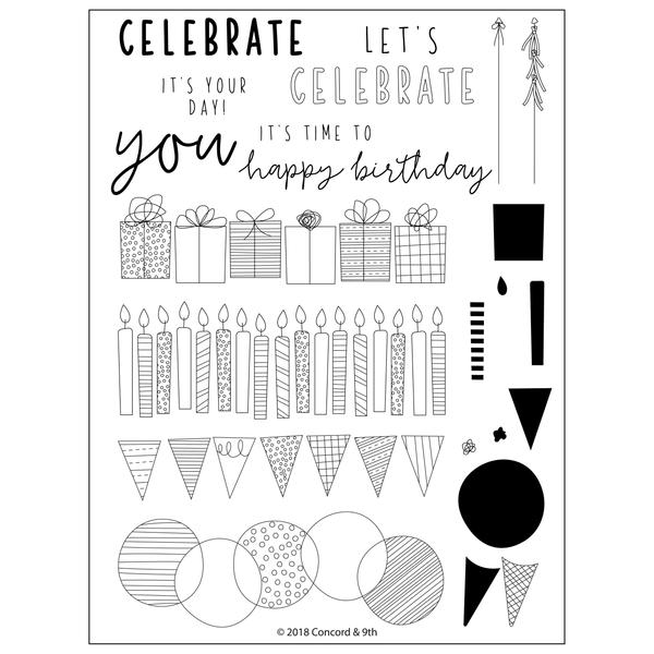 Timbres de piles d’anniversaire