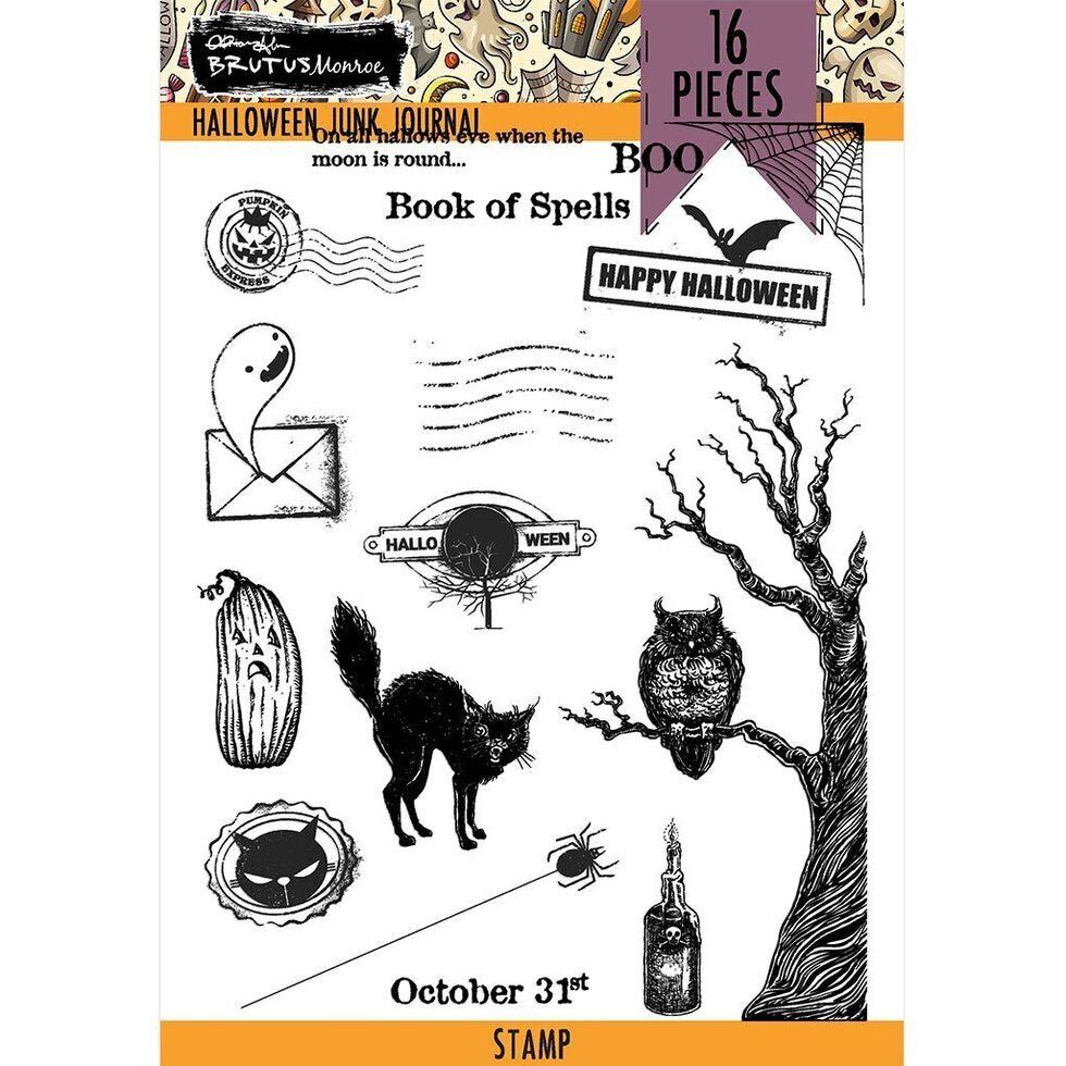 Ensemble de tampons Halloween Junk Journal 6x8