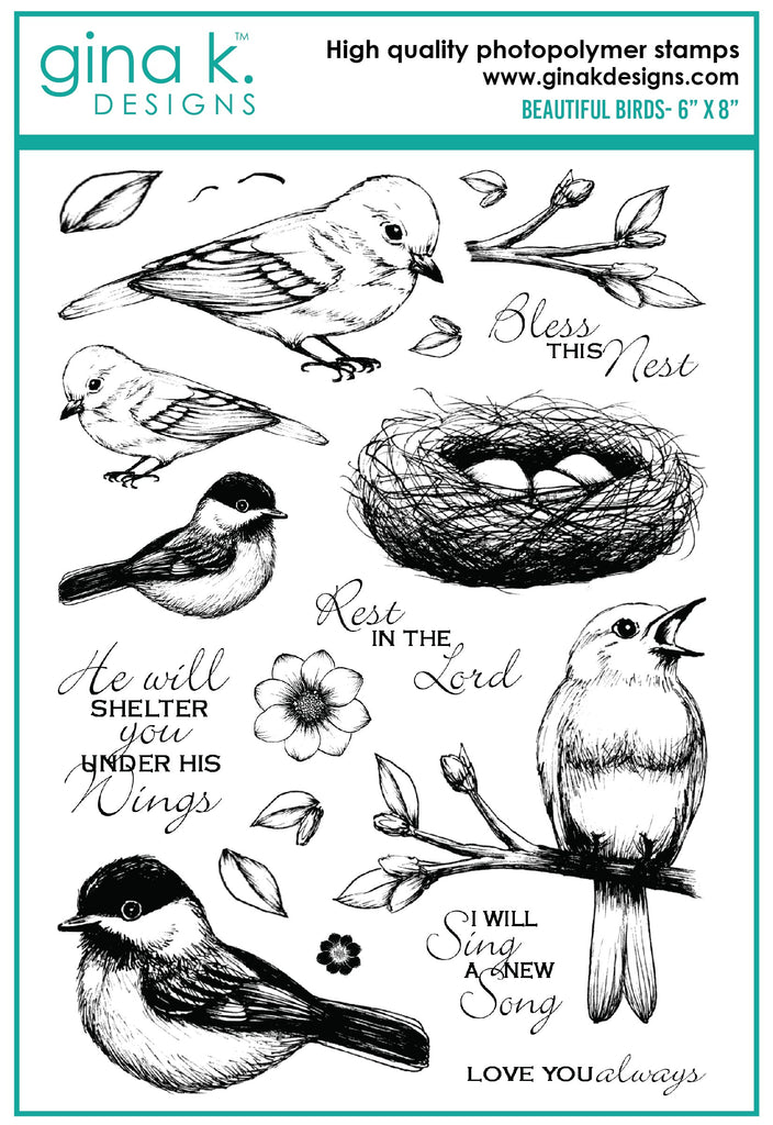 Set de tampons Beaux oiseaux
