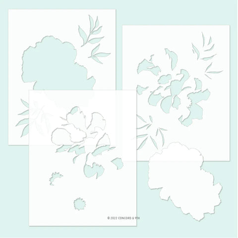 Pack de pochoirs à pétales mélangés (trois 4,75x6)