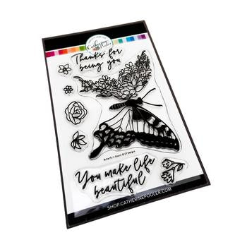 Ensemble de tampons Papillon en fleur
