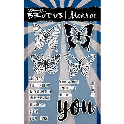 Butterfly Sentiments - 4x6 stamp