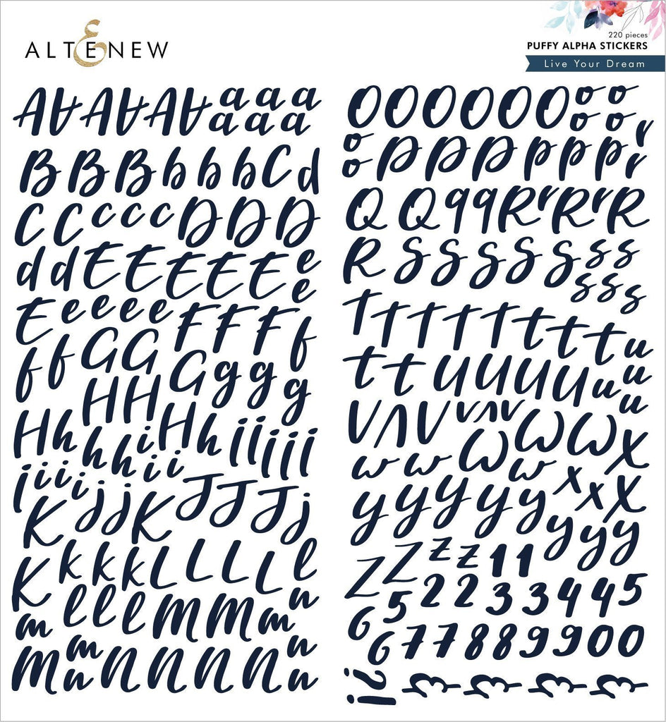 Alphabet puffy stickers live your dream*