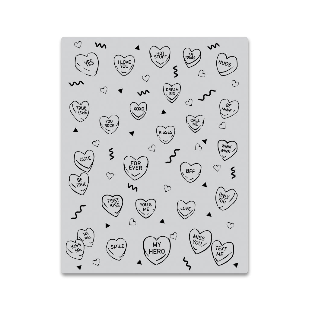 Candy Hearts Peek-a-boo Cling