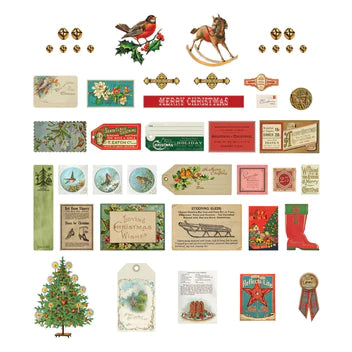 Jingle Bells Miscellany Printed Die Cuts from the Christmas Flea Market Finds Collection by Cathe Holden