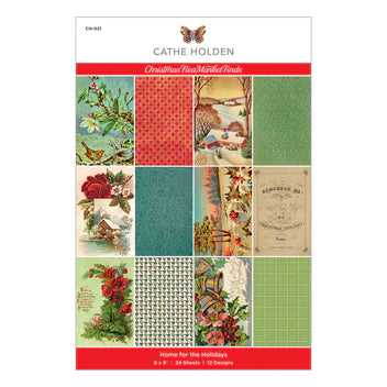 Bloc de papier Home for the Holidays 6 x 9 pouces de la collection Christmas Flea Market Finds de Cathe Holden