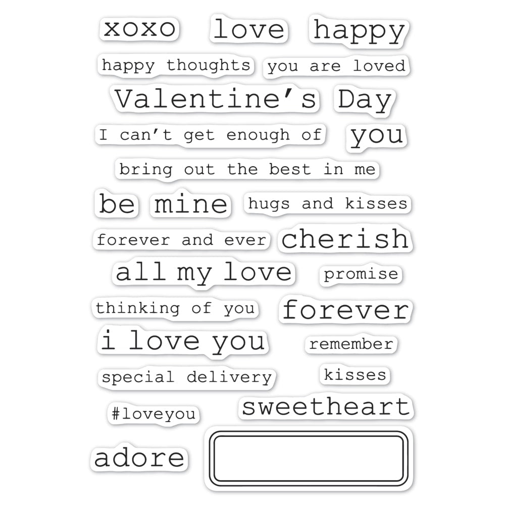 Big and Little Valentines Clear Stamp