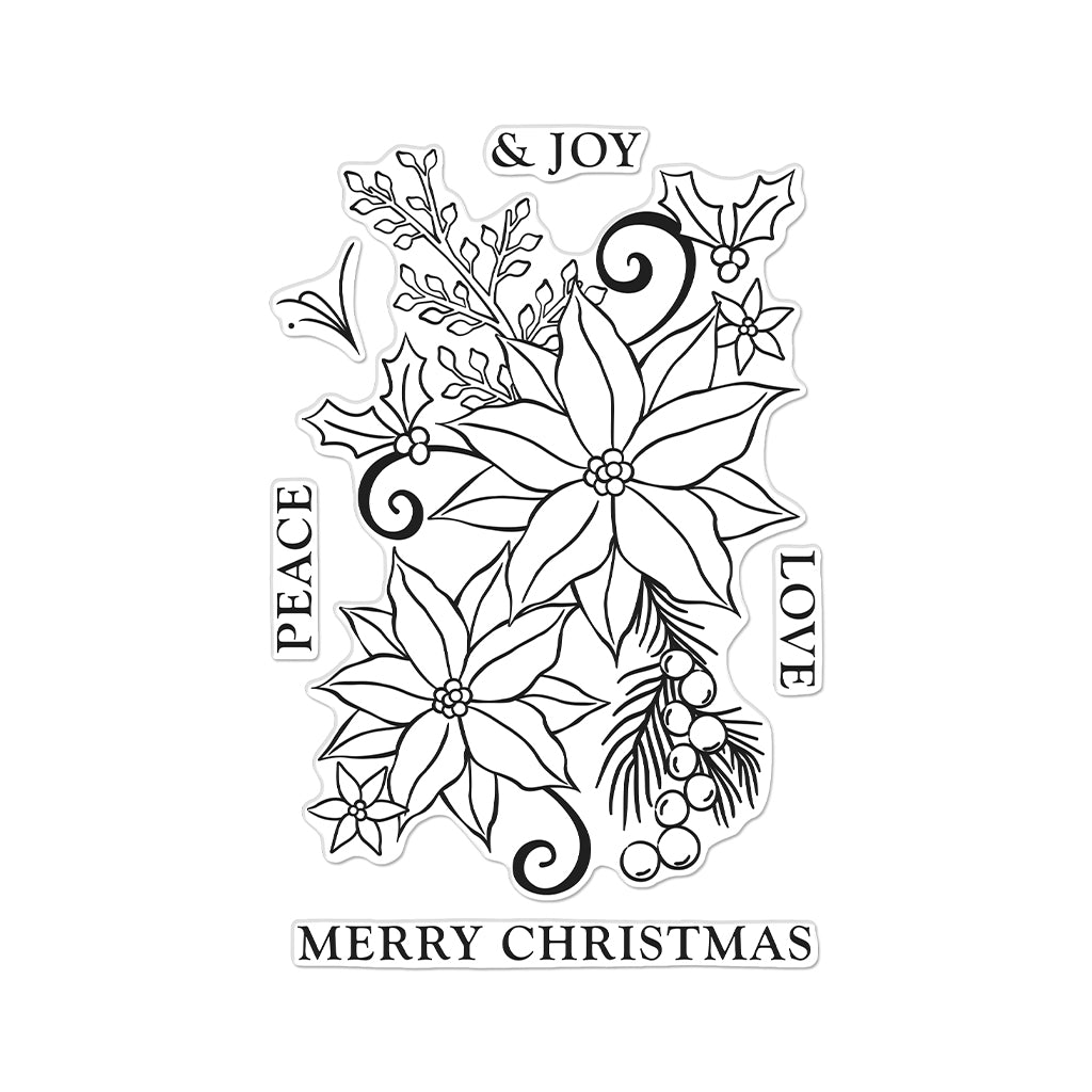 Joyeux bouquet de poinsettias