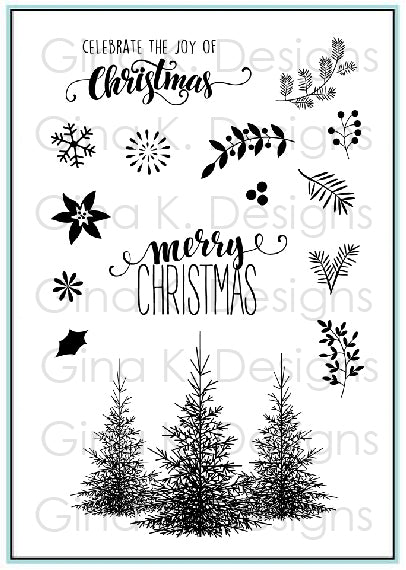 Christmas Greenery  - Mini Stamp Set