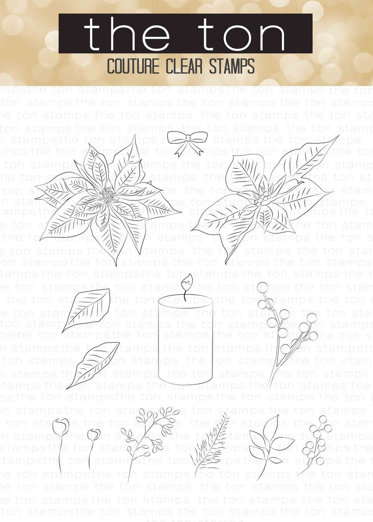 Poinsettias fraîchement coupés (contours coordonnés)