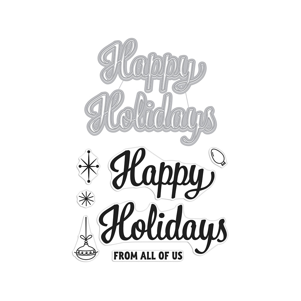 Happy Holidays Script Stamp & Cut