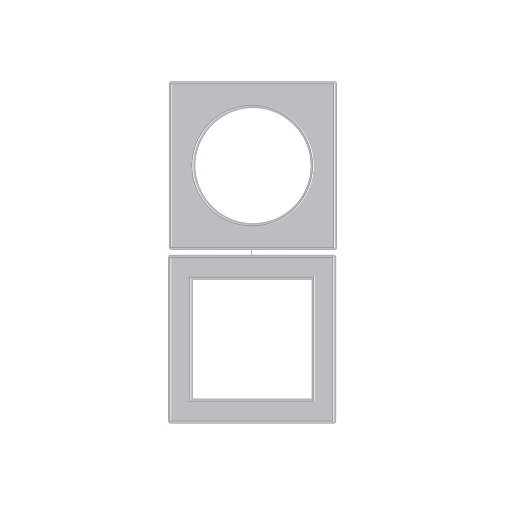 Cercle de miroir et cadres carrés (D)