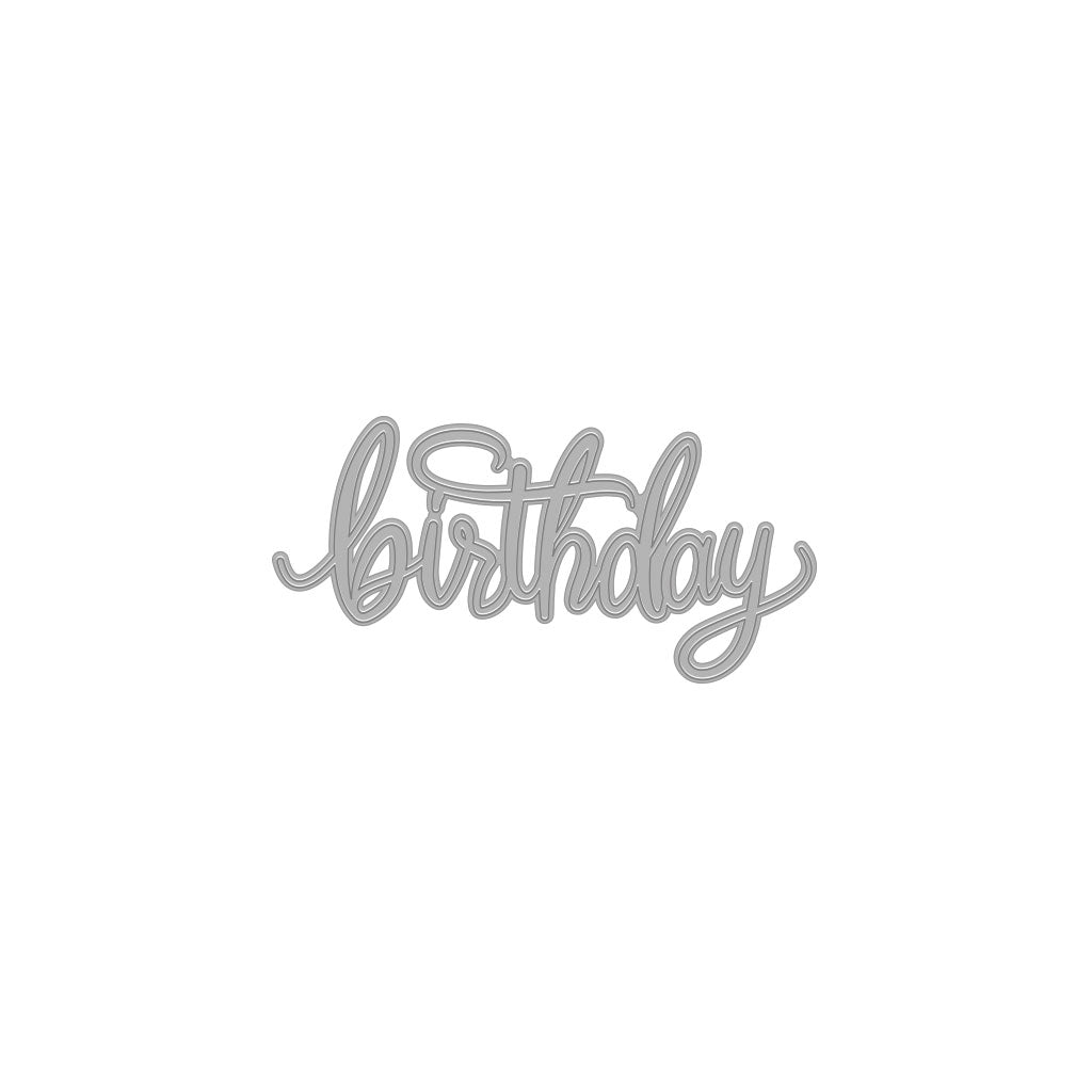 Matrice de découpe fantaisie message d'anniversaire (B)