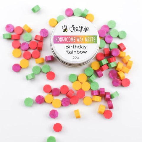 Bee Creative Honeycomb Wax Melts: Birthday Rainbow